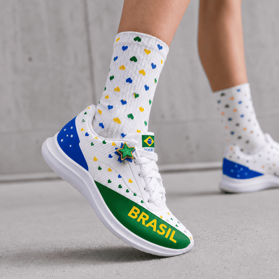 Tênis Feminino Aura Brasil KOCHZ Stars Design Exclusivo