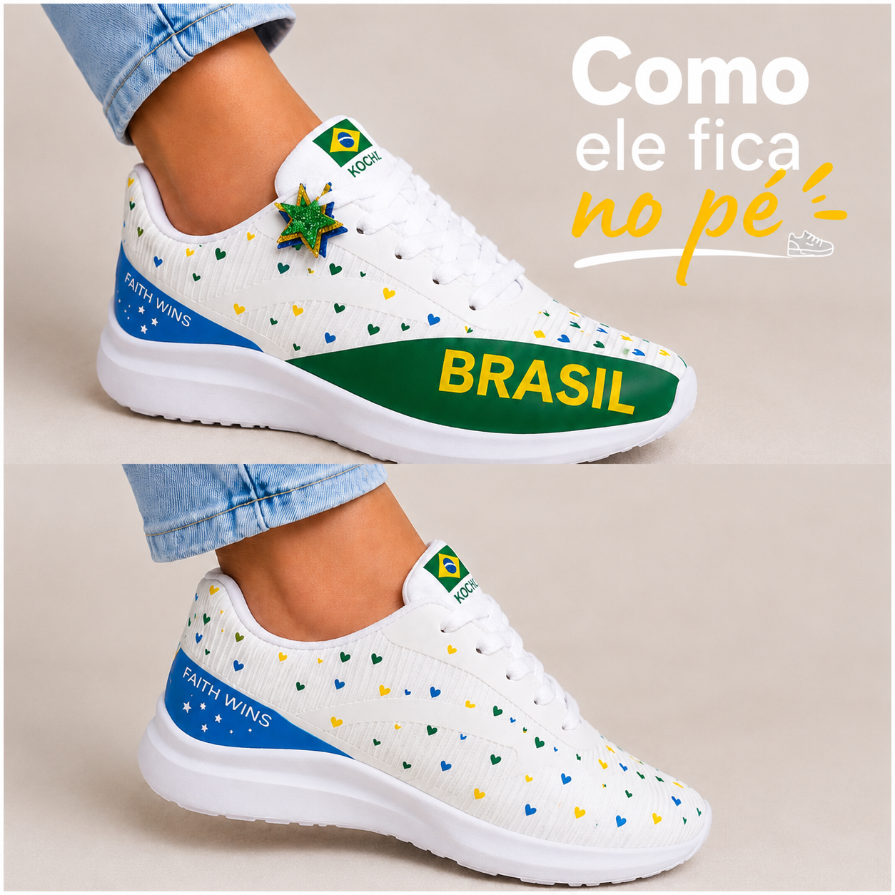 Tênis Feminino Aura Brasil Kochz | Confortável, Leve e Exclusivo 🇧🇷